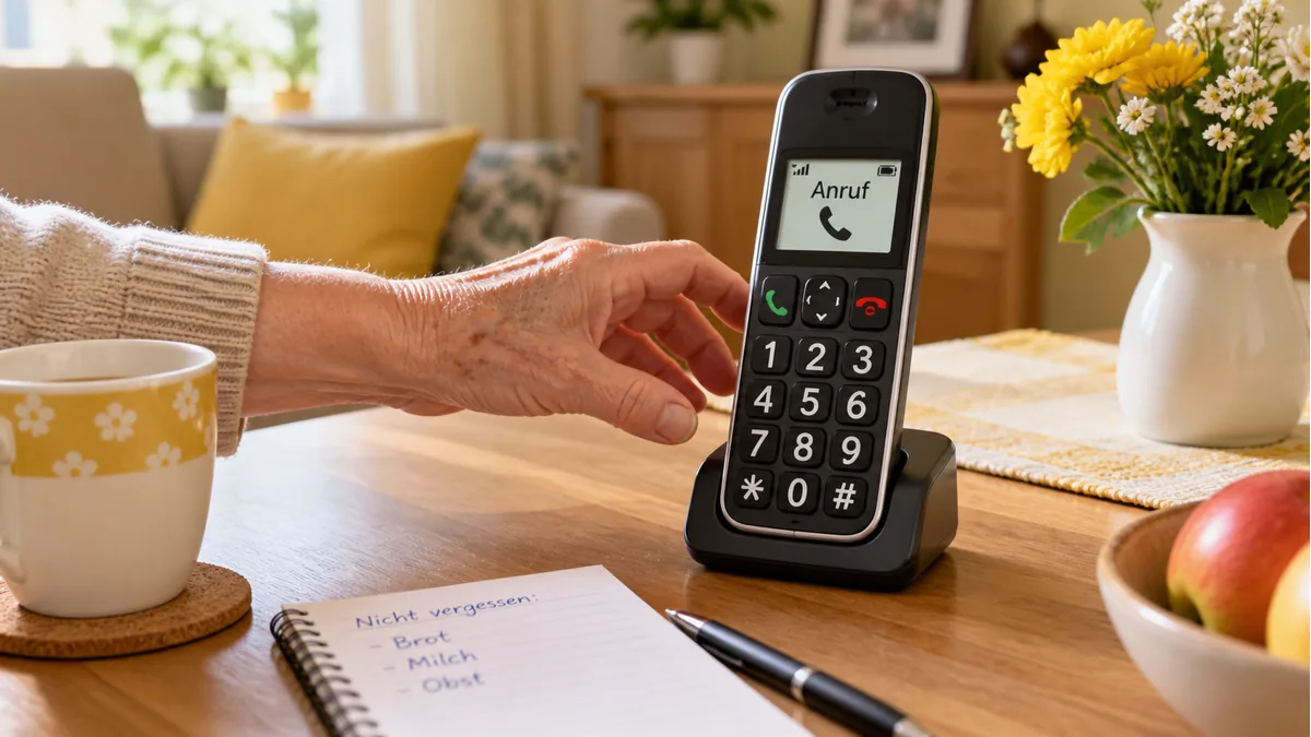 Telefon für zu Hause: große Tasten und klare Bedienung